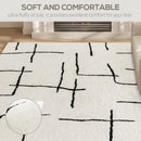 HOMCOM High Pile Modern Shaggy Rug, Soft Floor Carpet 120 X 170 Cm