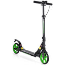 Kick Scooter with Adjustable Handlebar and Anti-Shocking Suspension-Green