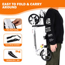 Kick Scooter with Adjustable Handlebar and Anti-Shocking Suspension-White