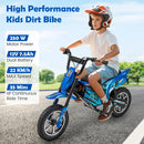 Kids Electric Motorbike with Double Battery and Pneumatic Tires-Navy