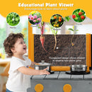 Kids Mud Kitchen Outdoor Kitchen Playset with Educational Plant Viewer-Grey