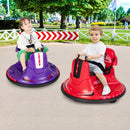 12V Kids Ride On Electric Bumper Car with Dual Joysticks and Remote Control-Purple
