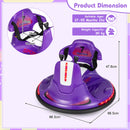 12V Kids Ride On Electric Bumper Car with Dual Joysticks and Remote Control-Purple