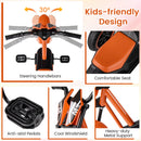 3-Wheel Toddler Bike with Foot Pedals and Steering Handlebars-Orange