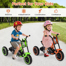 3-Wheel Toddler Bike with Foot Pedals and Steering Handlebars-Orange