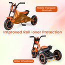 3-Wheel Toddler Bike with Foot Pedals and Steering Handlebars-Orange