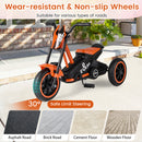 3-Wheel Toddler Bike with Foot Pedals and Steering Handlebars-Orange
