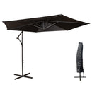 Samuel Alexander 3m Cantilever Parasol in Black with Crank Handle for Patio Garden Banana Parasol with UV Protection Outdoor Umbrella Sun Shades for Garden