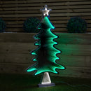 95cm Infinity Light up Christmas Tree Decoration with Green LEDs on Metal Base