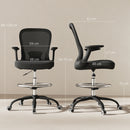 HOMCOM Mesh Draughtsman Chair, Ergonomic Drafting Chair