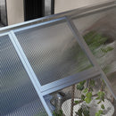 Outsunny Aluminium Greenhouse With/ Door Window Galvanised Base PC Panel