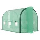 Outsunny Tunnel Greenhouse Upgraded Structure, Hinged Doors, 3 x 2(m), Green