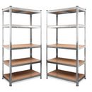 Set of 2 Garage Shelving 90cm Wide & 180cm High Heavy Duty 5 Tier Multipurpose Metal Racking Unit  / Warehouse Shelving Storage
