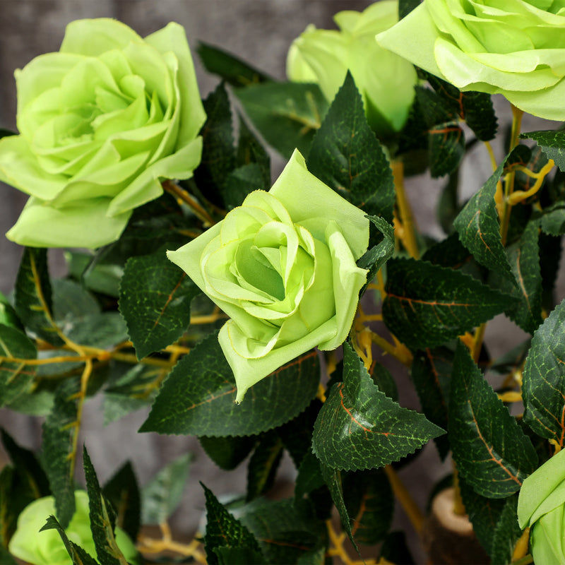 Outsunny Set of 2 90cm Artificial Rose Tree, Fake Decorative Plant