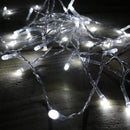 5m Battery Operated Christmas String Lights with 50 Cool White LEDs on Clear Cable