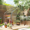 Outsunny Walk-In Polycarbonate Greenhouse Plant Grow Galvanied Aluminium