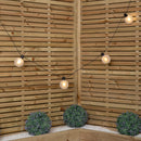 4.5m Set of 10 Frosted Ball Style Cap String Lights with Filament in Warm White