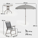 Outsunny Garden Dining Set, Patio Sets With Tempered Glass Table