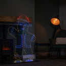 1.2m x 90cm Light up FlexiBright Gingerbread Man Decoration with 456 Twinkling Multi-Coloured LEDs