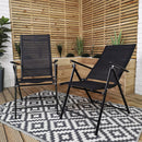 Outdoor 6 Person Rectangular Glass Top Garden Dining Table Chairs Set