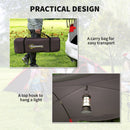 Outsunny 4-6 Man Family Camping Tent W/ 2 Bedrooms, A Living Room - Grey/Blue