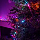 960 LED 12.4m Premier Cluster Indoor Outdoor Multi Function Mains Operated Christmas Lights with Timer on Clear Cable in Rainbow