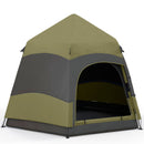 Outsunny 4 Person Camping Tent Festival Hiking Shelter, Dark Green