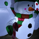 1.5m Light up Christmas Inflatable Snowman Family with 12 White LEDs