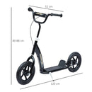 HOMCOM Teen Push Scooter -  Black