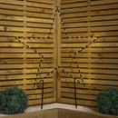 90cm Light up Dewdrop Metal Christmas Star with Garden Stake & Warm White LEDs