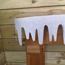 Premier White Felt 18cm x 240cm Decorative Glitter Christmas Icicle Fringe Wall Fireplace Decoration