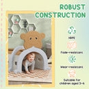 AIYAPLAY Kids Play Tunnel for Crawl and Climb, Monkey Design, Brown