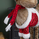 91cm Tall Plush Festive Golden Rudolph Christmas Decoration With Extendable Legs