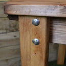 Hand Made 6 Seater Rustic Wooden Garden Furniture Table And Bench/Chairs Set