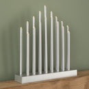 29cm Battery Operated Light up Silver Christmas Candle Bridge with 17 LEDs