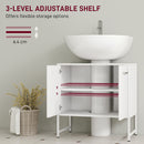 HOMCOM Bathroom Under Sink Cabinet for Basin without or with Pedestal
