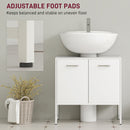 HOMCOM Bathroom Under Sink Cabinet for Basin without or with Pedestal