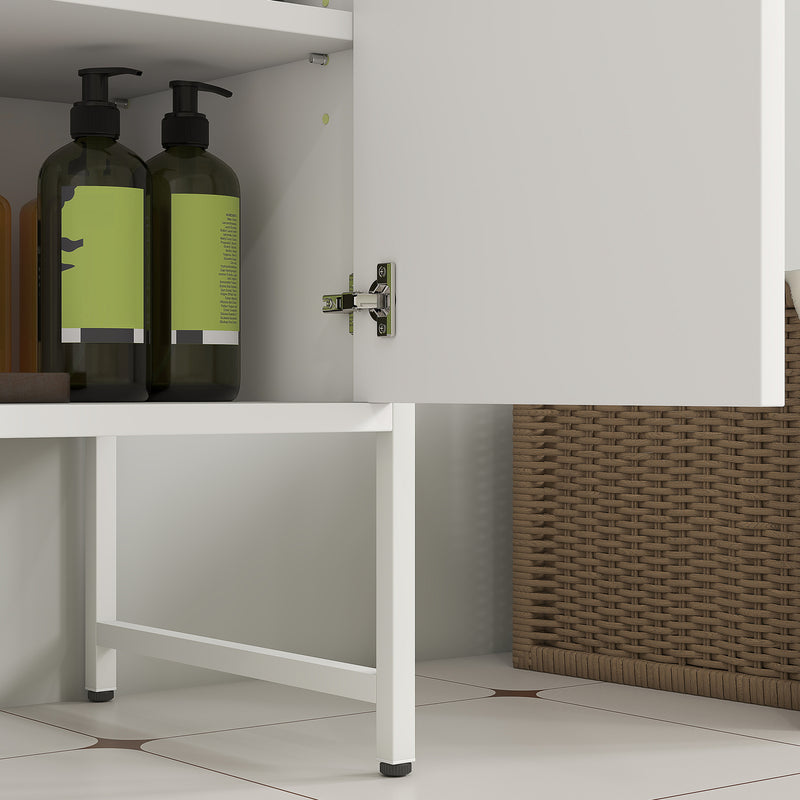 HOMCOM Bathroom Under Sink Cabinet for Basin without or with Pedestal