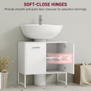 HOMCOM Bathroom Under Sink Cabinet for Basin without or with Pedestal