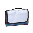 1.50m X 1.15m Waterproof Patterned Picnic Blanket Rug With Carry Handle In Blue