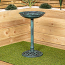 63cm Verdi Green Traditional Garden Patio Resin Bird Bath