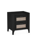 Sydney 2 Drawer Bedside - Black Ash