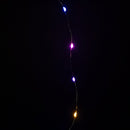 50 LED 2.5m Premier MicroBrights Indoor Outdoor Christmas Multi Function Battery Operated Lights with Timer on Pin Wire in Rainbow