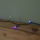 57.5m 720 LED SupaBrights Christmas String Lights with Timer in Blue, Purple & White