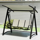 Outsunny 3 Seater Swing Chair, Garden Swing Bench with Adjustable Canopy