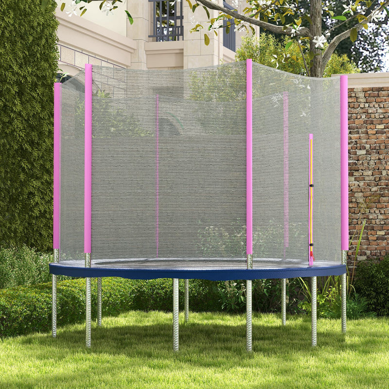 SPORTNOW 8ft Trampoline Net Replacement Safety Net with Zipped Door