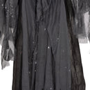 HOMCOM Winged Grim Reaper Animatronic Prop w/ Light Up Eyes, for Haunted House