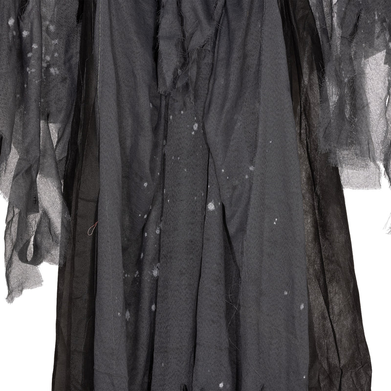 HOMCOM Winged Grim Reaper Animatronic Prop w/ Light Up Eyes, for Haunted House