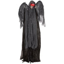 HOMCOM Winged Grim Reaper Animatronic Prop w/ Light Up Eyes, for Haunted House