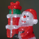 41cm Light up Acrylic Christmas Santa with 3 Gifts and 40 White LEDs
